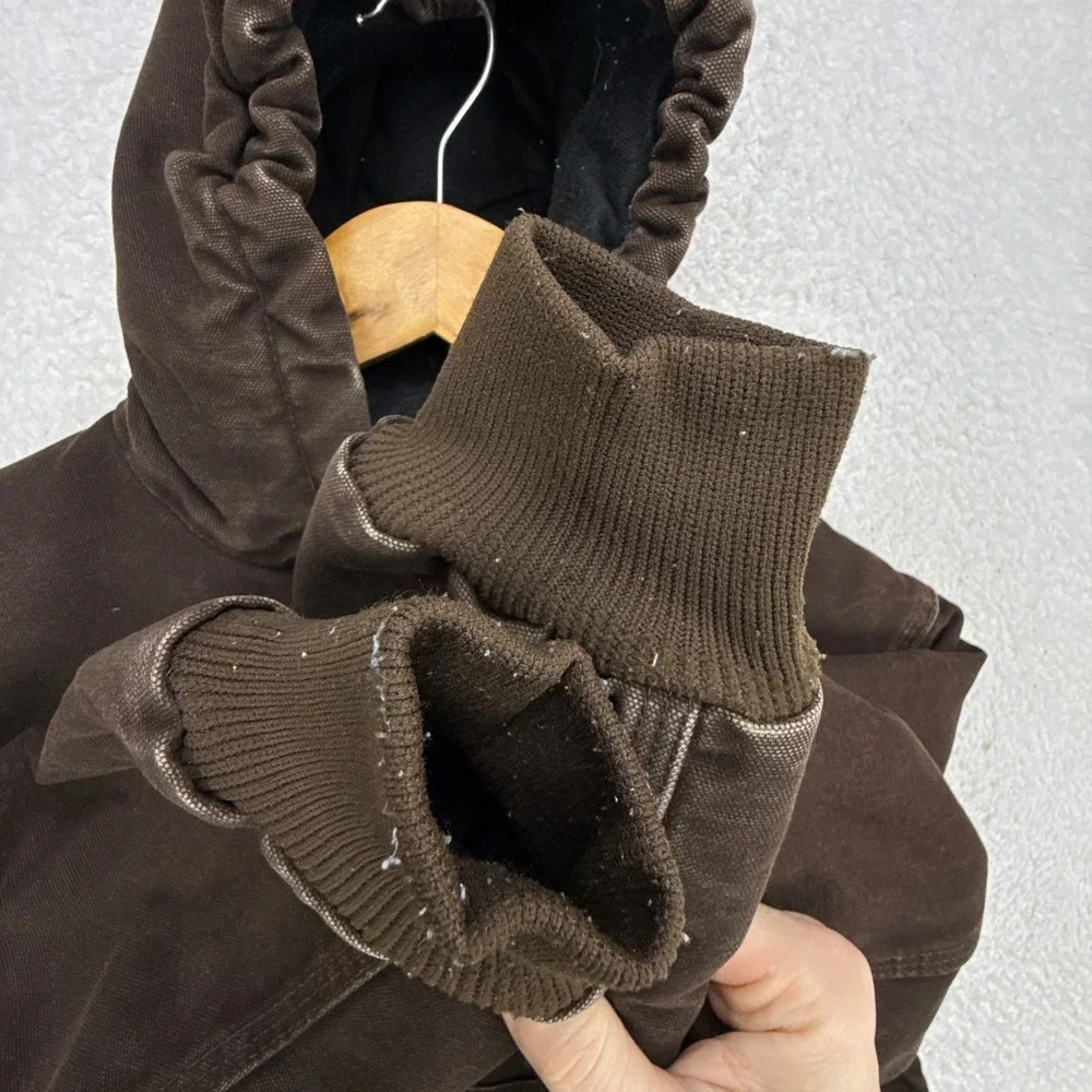 Carhartt Sandstone Jacket Quilt Lined Youth Large (10/12) YYJ130 DKB Dark Brown‎